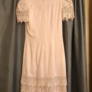 Morton Myles White Linen Cocktail Dress, Size 12